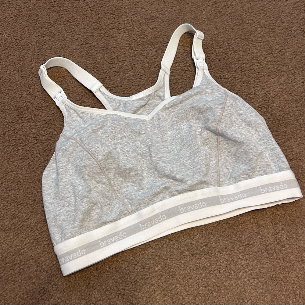 Bravado Nursing Bra Sm/Md Gray Soft Knit